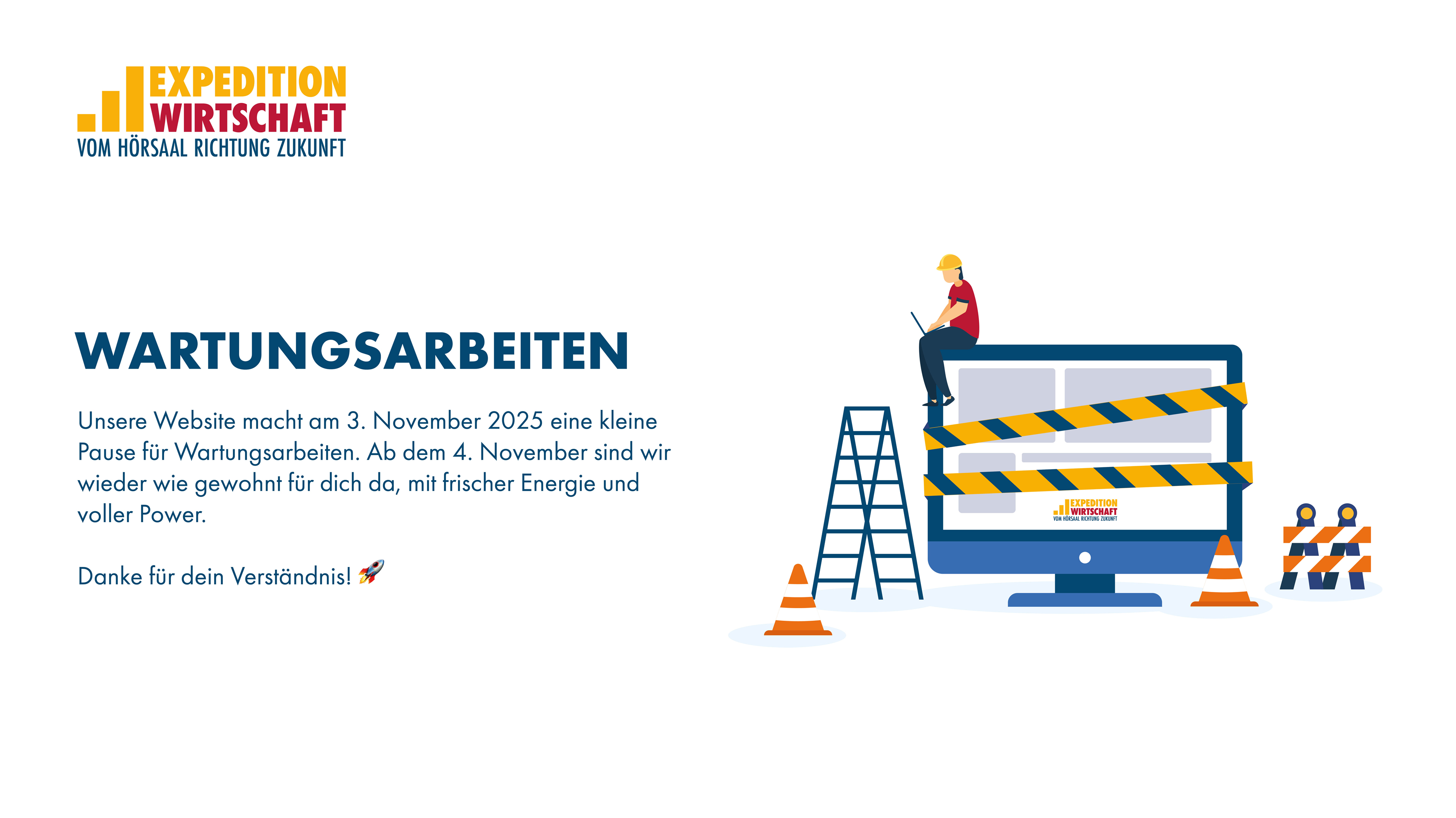 Wartungsarbeiten am 3. November 2025. Ab dem 4. November wieder für Sie da. Vielen Dank für Ihr Verständnis.