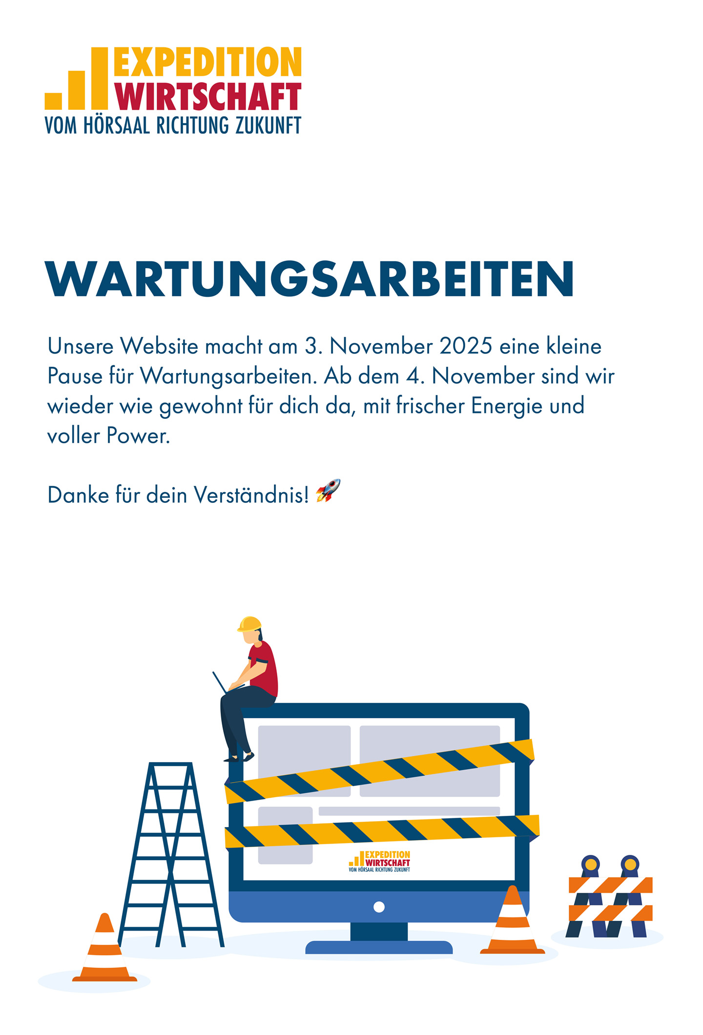 Wartungsarbeiten am 3. November 2025. Ab dem 4. November wieder für Sie da. Vielen Dank für Ihr Verständnis.